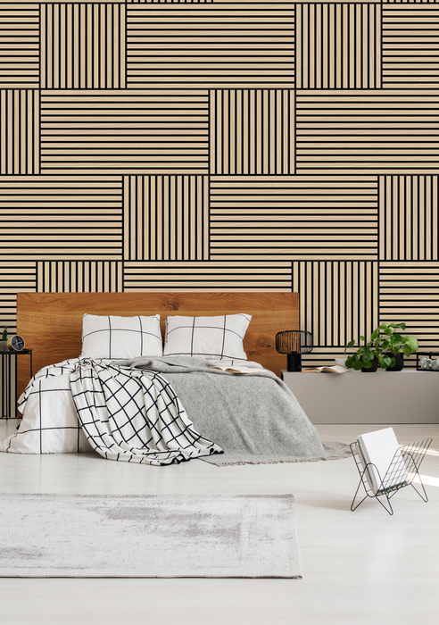 Jangal Modular Wall akustikpanel 104 x 52 cm - Fanal Oak